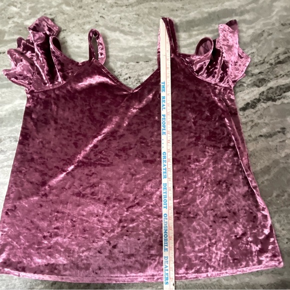 Torrid Plum Velvet Cold Shoulder Top Size 2 (2X) (P1) - Picture 6 of 8